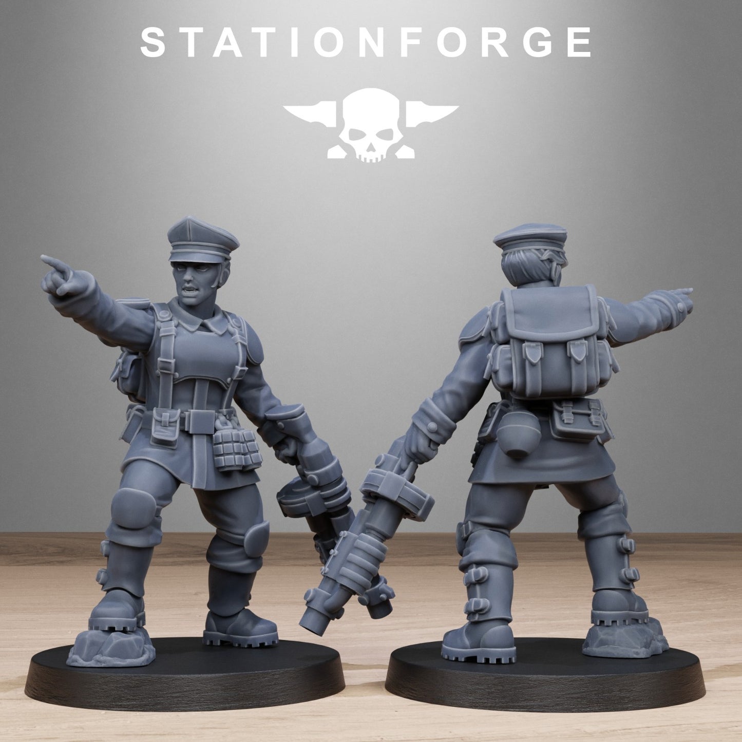 Freeguard sisters from Station Forge 32mm. FREE BASE