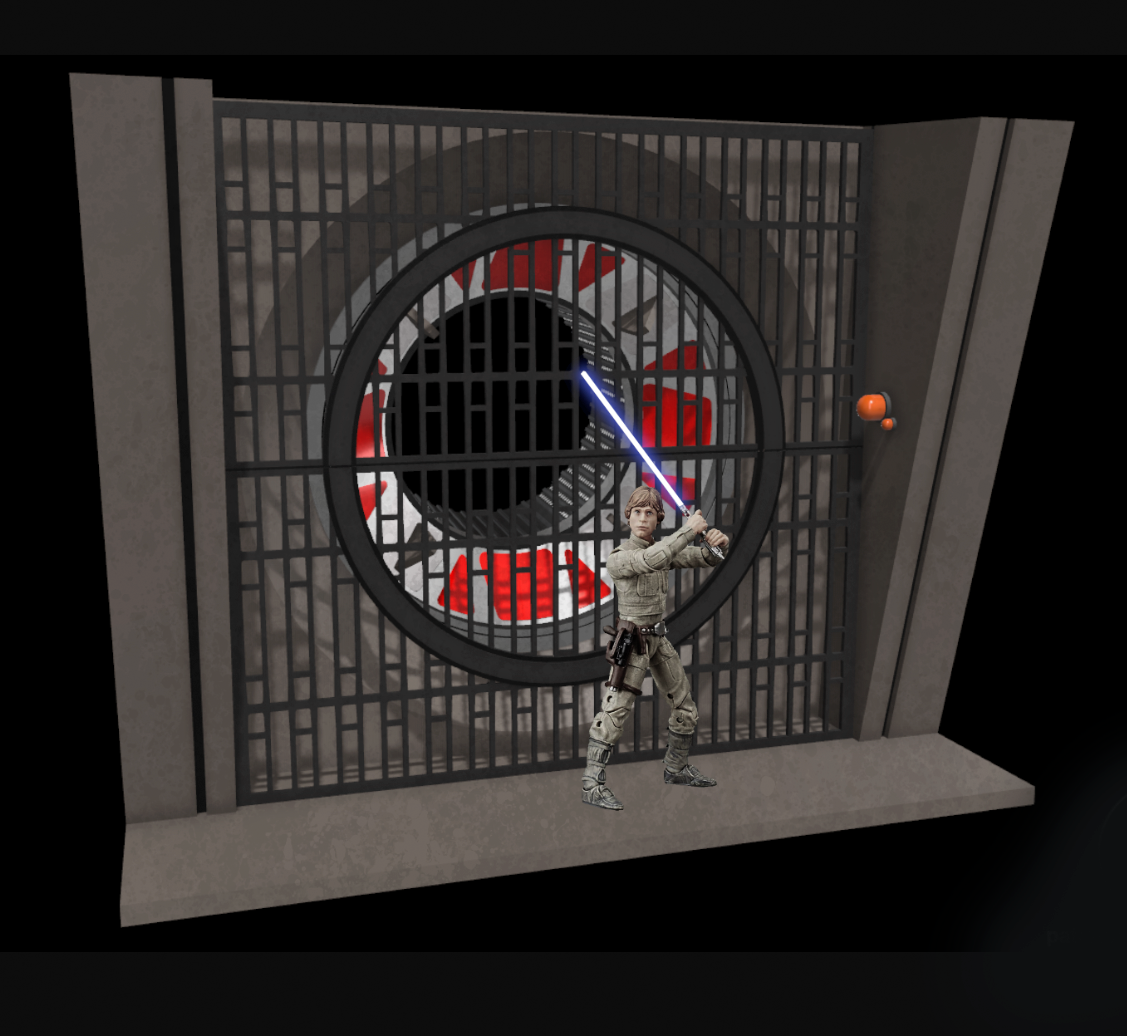 3D Printed Cloud City Service Tunnel Diorama for 3.75" and 6" Figures