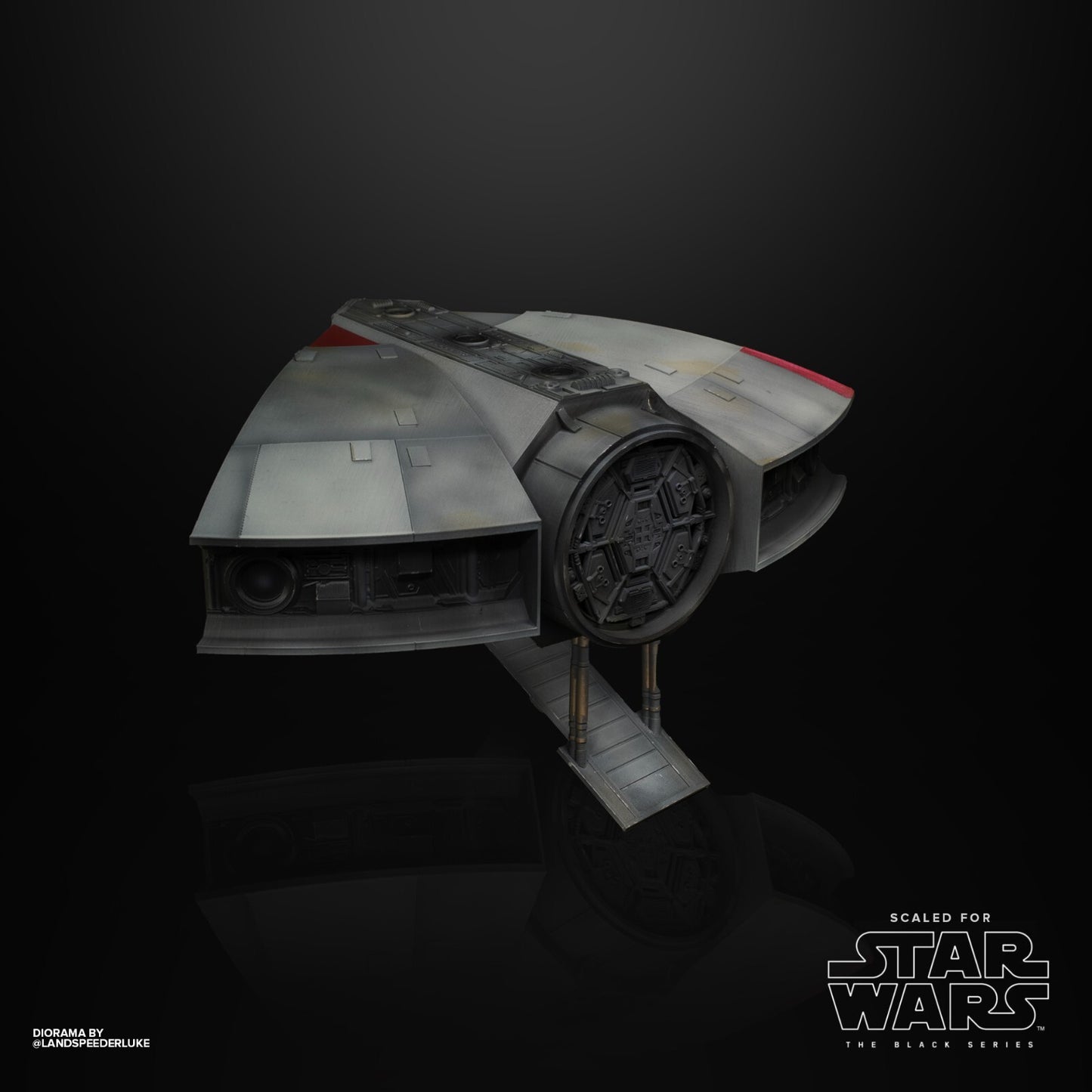 3D Printed Millennium Falcon Exterior Diorama for 3.75 inch (1:18) Scale Figure