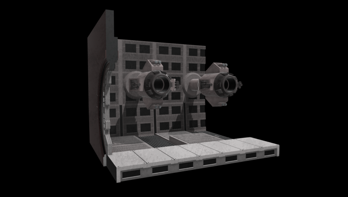 3D Printed Tantive IV Service Corridor for 3.75" and 6" Figures