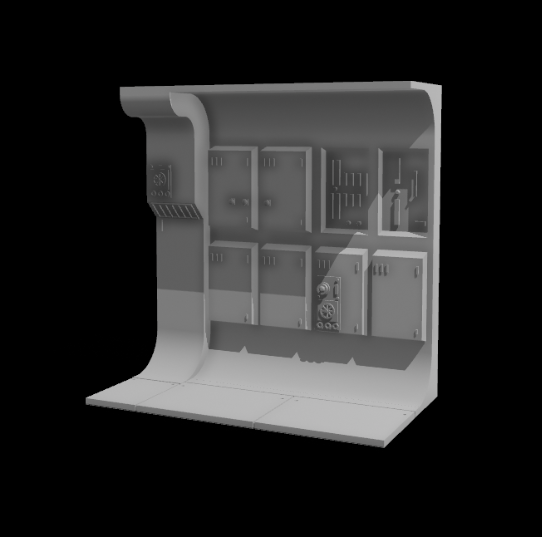 3D Printed Tantive IV hallway for 3.75" and 6" Figures