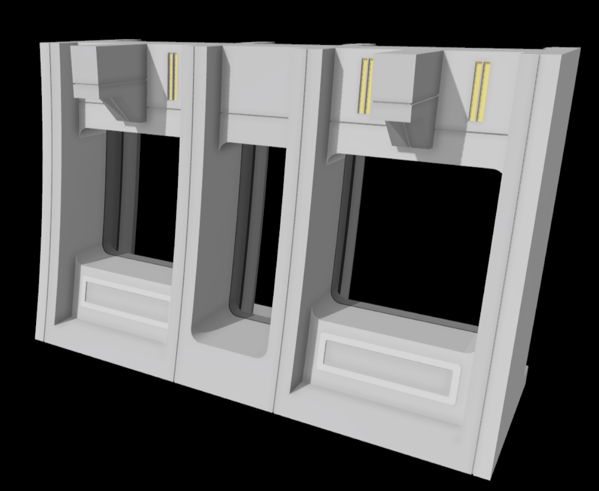 Star Wars 3D Printed Trade Ferderation ship window  for 3.75" or 6" Figs