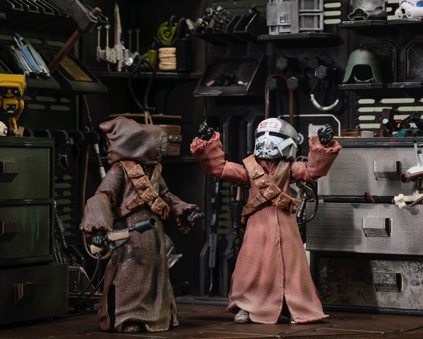 3D printed weapons storage room for Star Wars 6" Black series figures