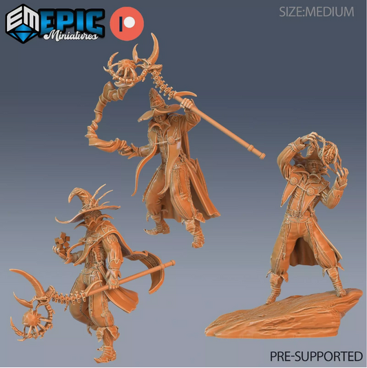 Dark Magician Dungeons and Dragons Wizard Miniature D&D, Fantasy 28mm