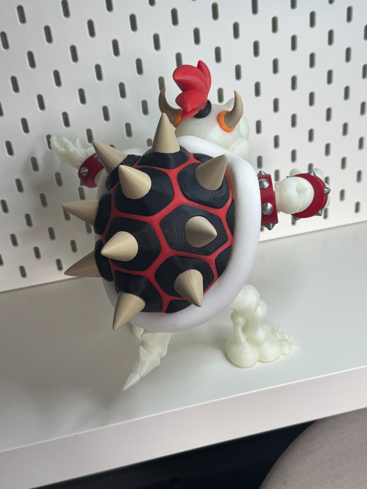 Dry Bowser Glow in the Dark Figure, Nintendo Switch 2. 3D Printed Model 25cm