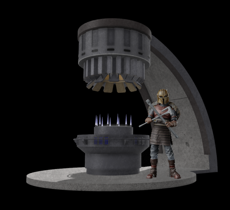 Star Wars 3D Printed Mandalorian Forge Diorama for 3.75" and 6" Figures