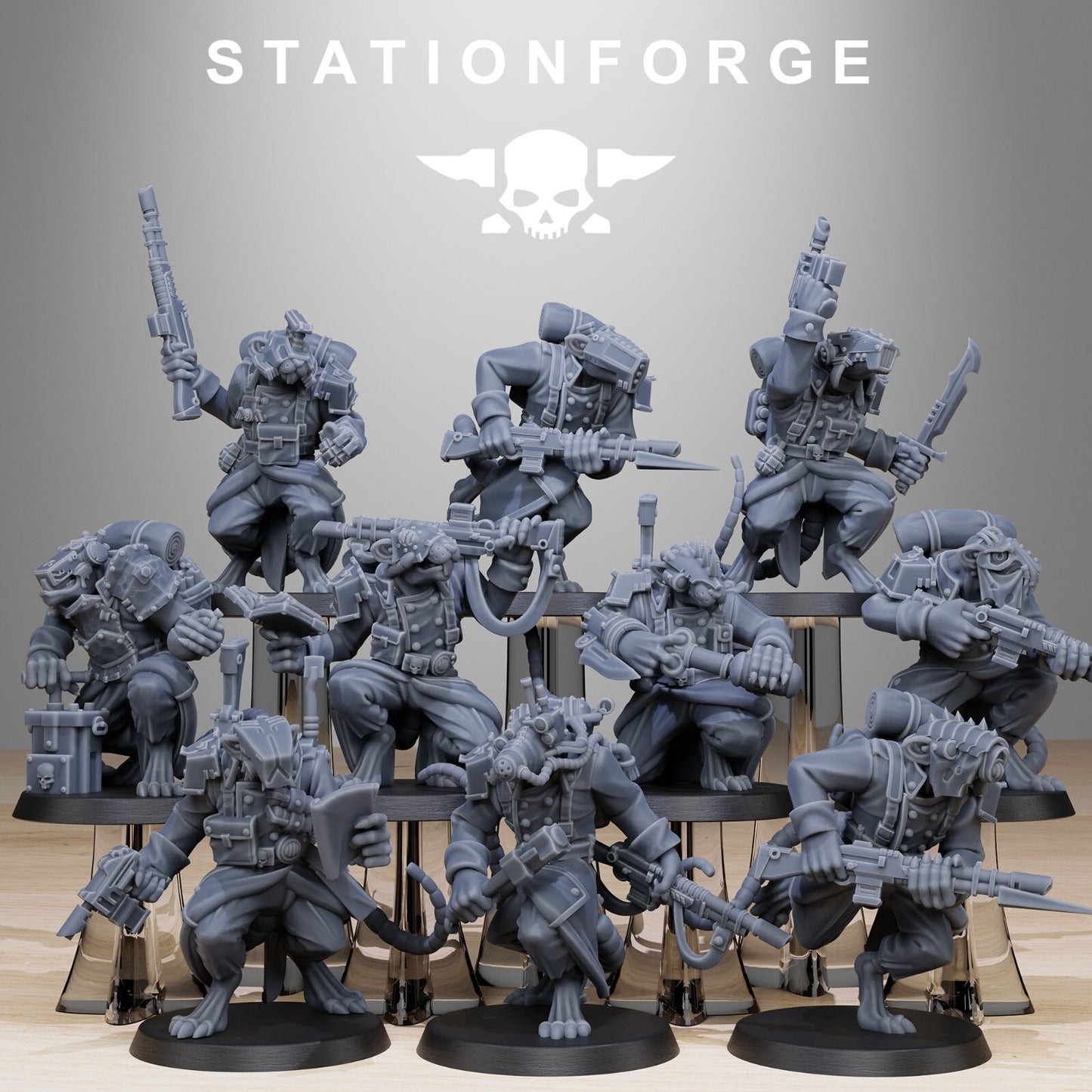 The Grim Guard Racticus from Station Forge 32mm