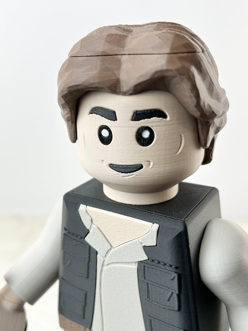 3D Printed. 9" Brick Inspired Han Solo Figure
