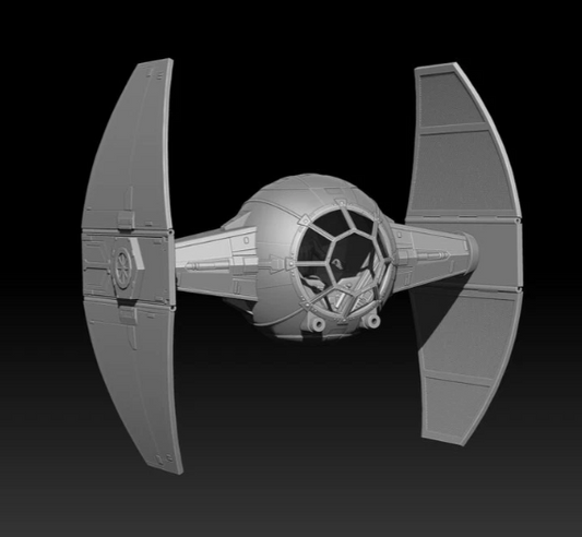 Inquisitor Tie fighter for 3.75 in (1:18) Figure Diorama