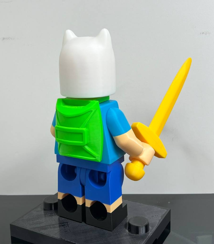 3D Printed. 9" Brick inspired Finn the Human Figure