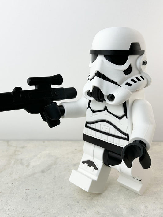 3D Printed. 9" Brick inspired Deluxe Storm Trooper Figure