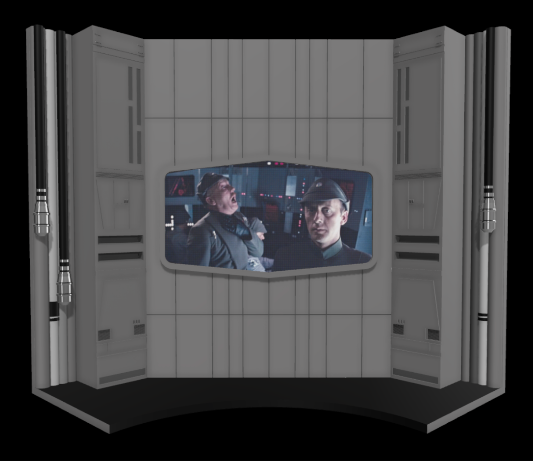 3D Printed Darth Vader Video Screen Diorama for 3.75" or 6" Figures