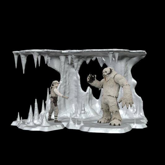 Star Wars 3D Printed Wampa cave diorama for 3.75" and 6" figures