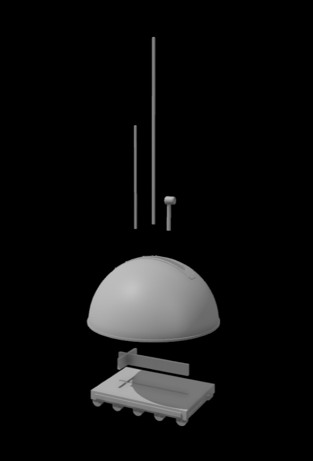 Star Wars 3D Printed LIN-V8K Minelayer Droid 3.75" or 6" Scale