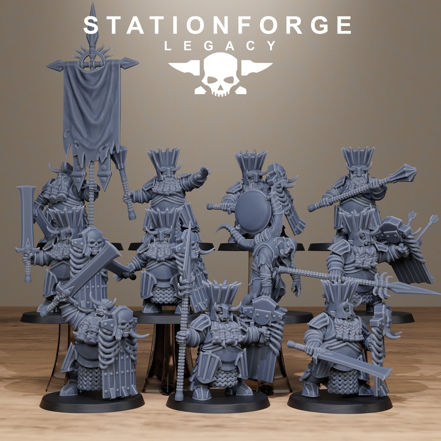 Chaosvale Infantry  from Station Forge 32mm. FREE BASES & POST