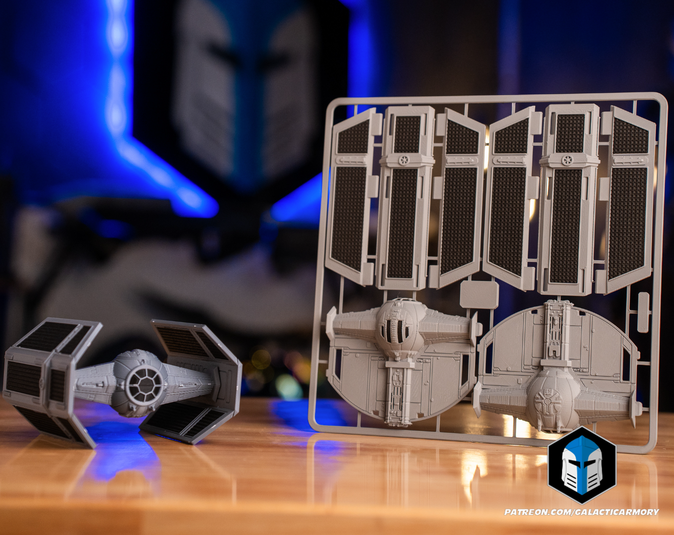 3d printed - STAR WARS  Advanced Tie Fighter  - kit card - 1/60th