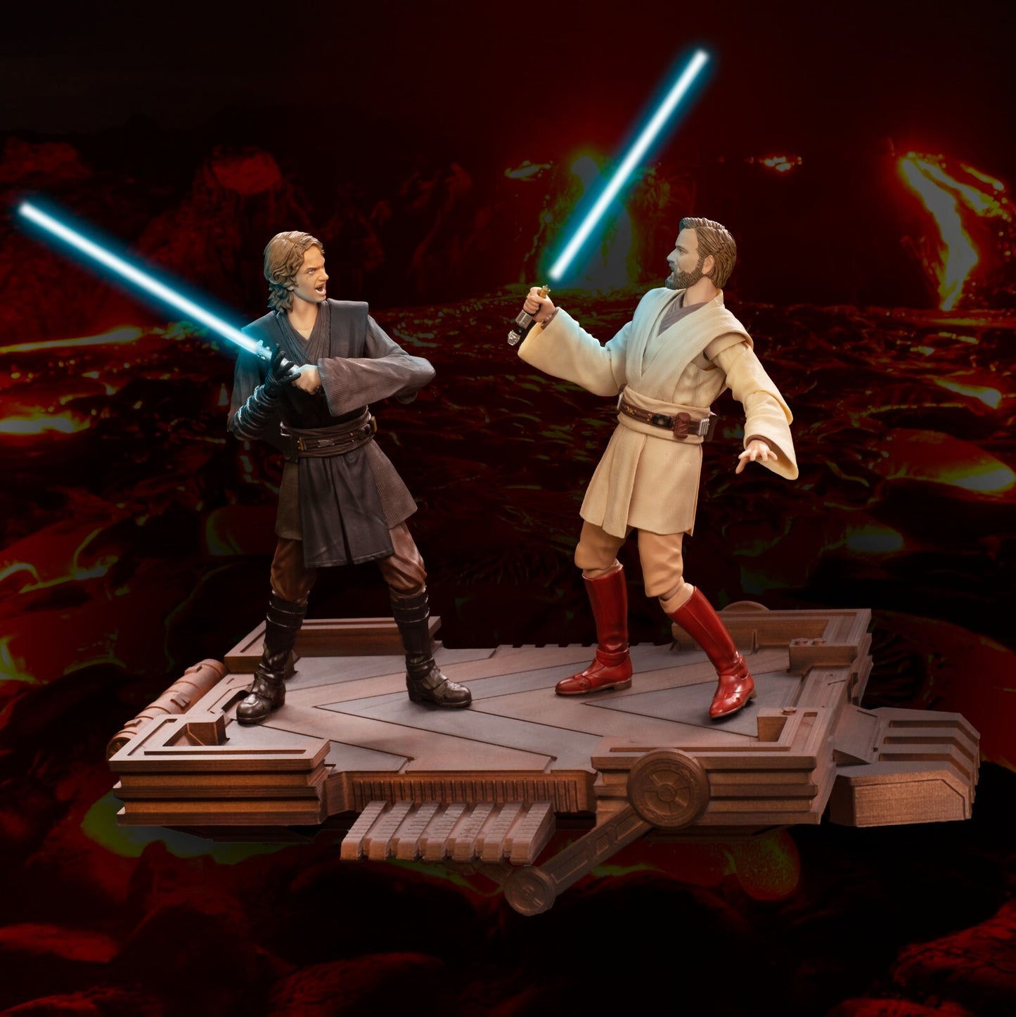 3D Printed Mustafar Platform for 3.75", 6" & 12" Star Wars Figures
