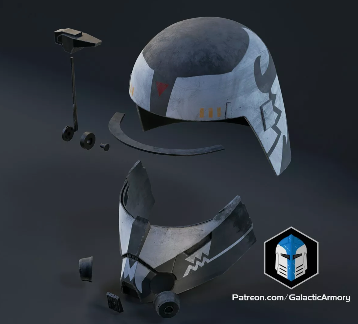 Star Wars Desert Wolffe Helmet 3D printed Cosplay Raw Kit