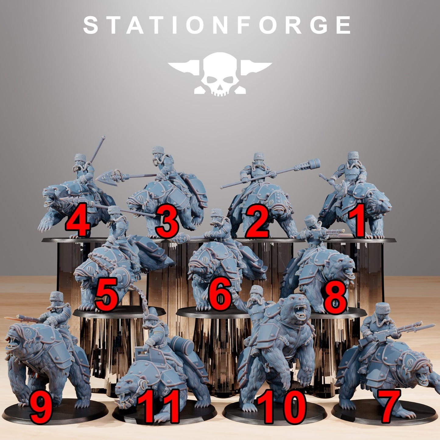 Grim Gaurd Bear Riders from Station Forge
