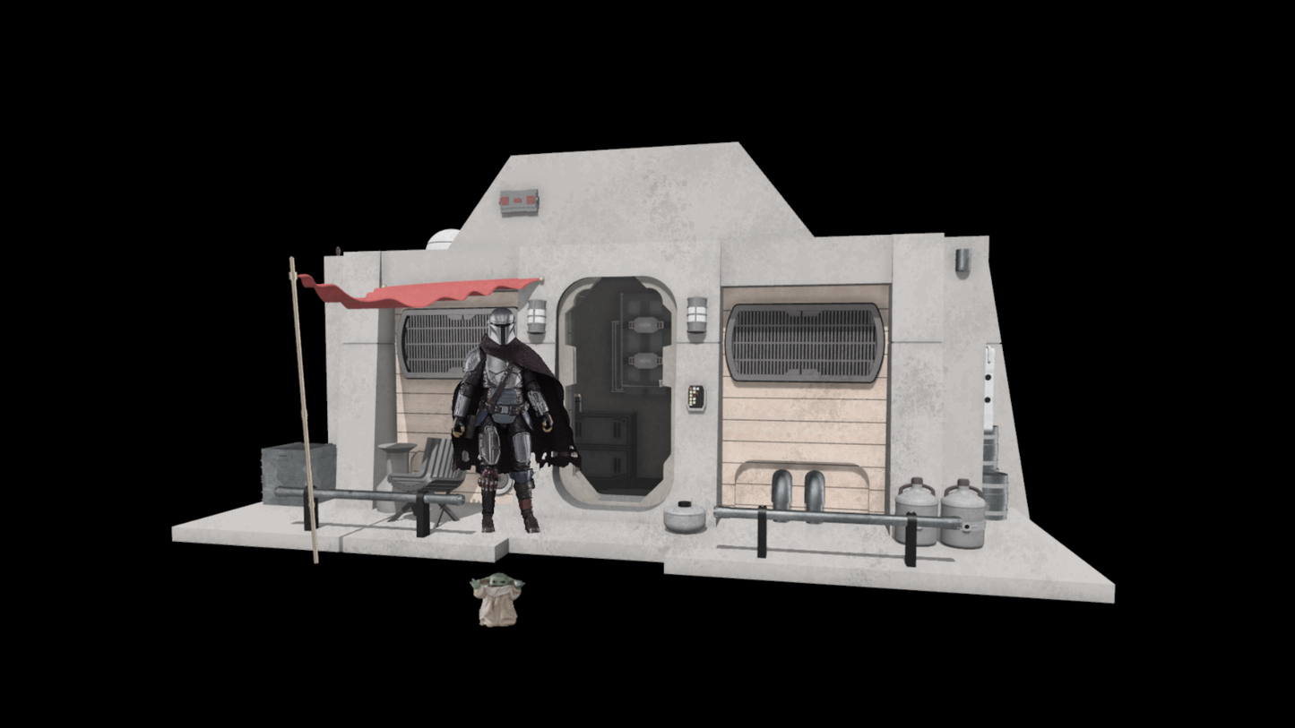 3D printed Mandalorian Nevarro Cabin For 6" Figures