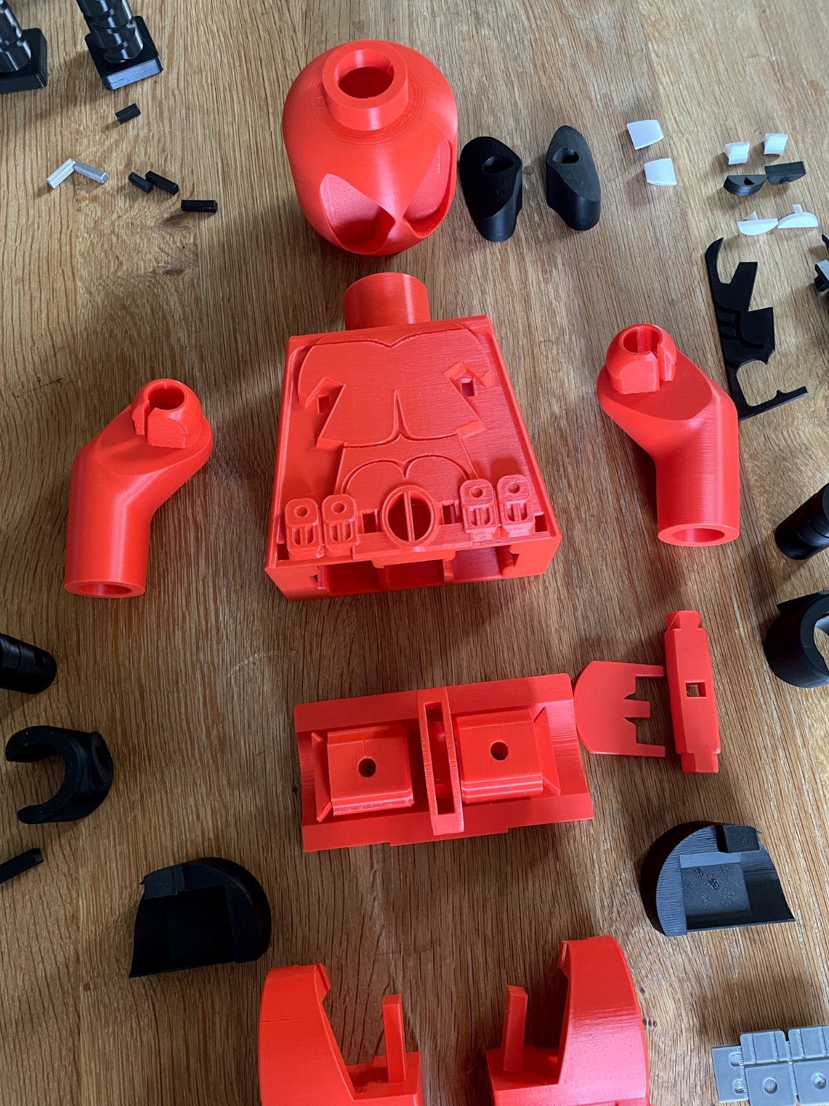 3D Printed. 9" Brick inspired Deluxe Deadpool Figure