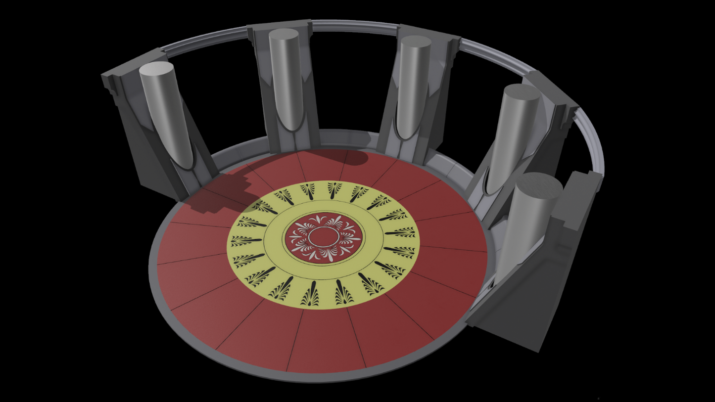 3D Printed jedi council half diorama for 3.75" Star Wars figures