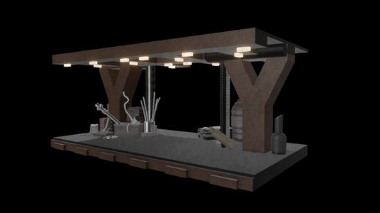 3D Printed Sandcrawler Cargo Hold Diorama for 3.75 IN (1:18) Star Wars Figures