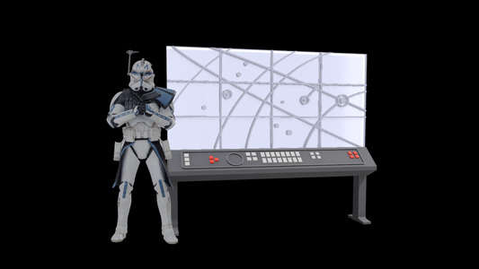 3D Printed Tactical Screen (Anaxes) For 3.75" & 6" Star Wars Figures
