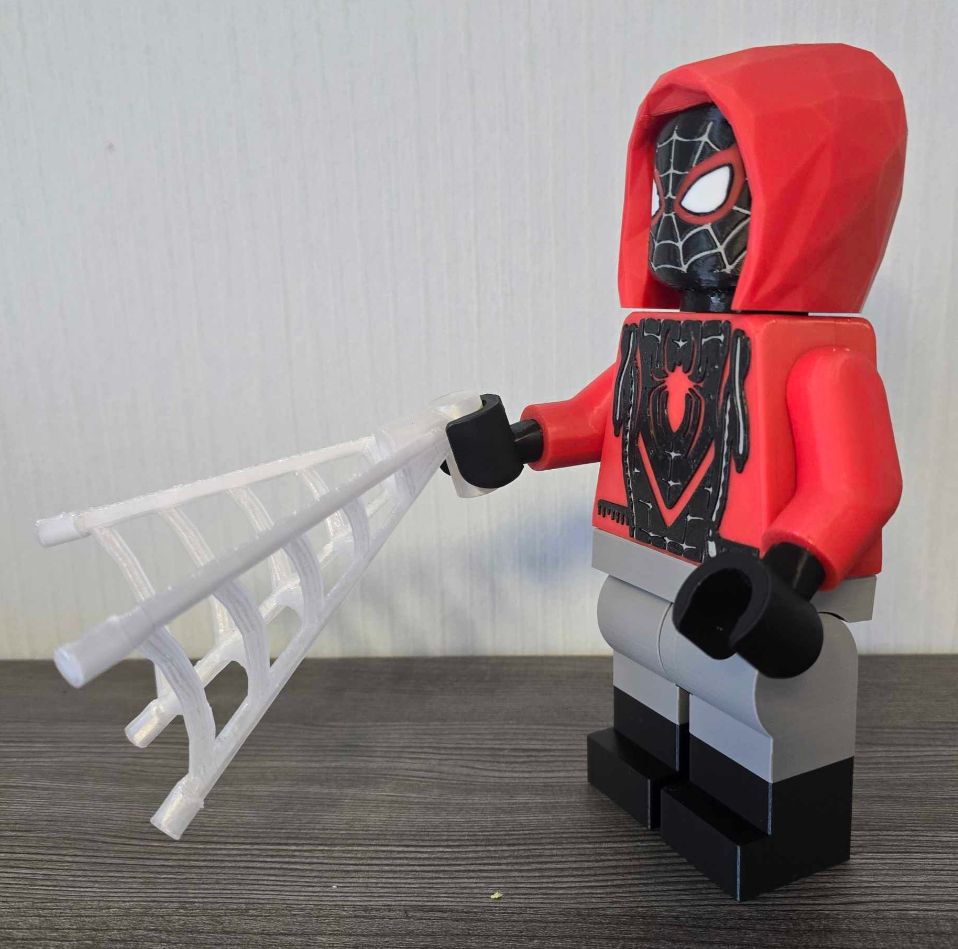 3D Printed. 9" Brick inspired Spiderman Miles Morales