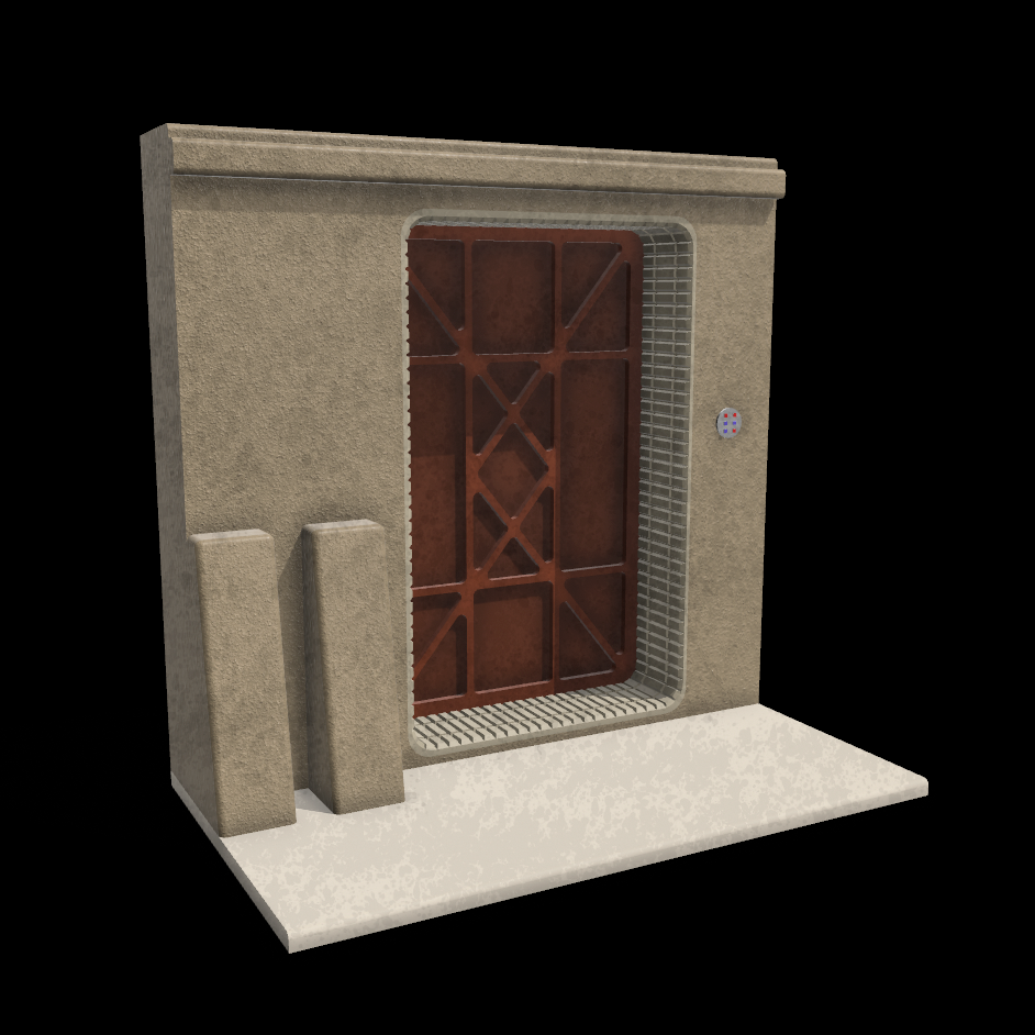3D Printed Mos Eisley Door Diorama For Star Wars Black Series figures