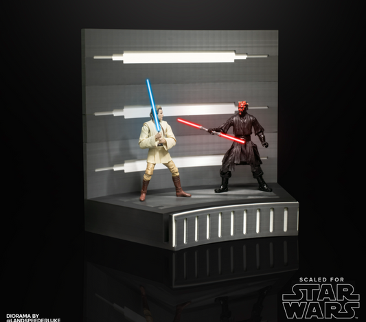 Star Wars Action Figure Duel Of The Fates Finale Display 3.75" Scale 3D Printed