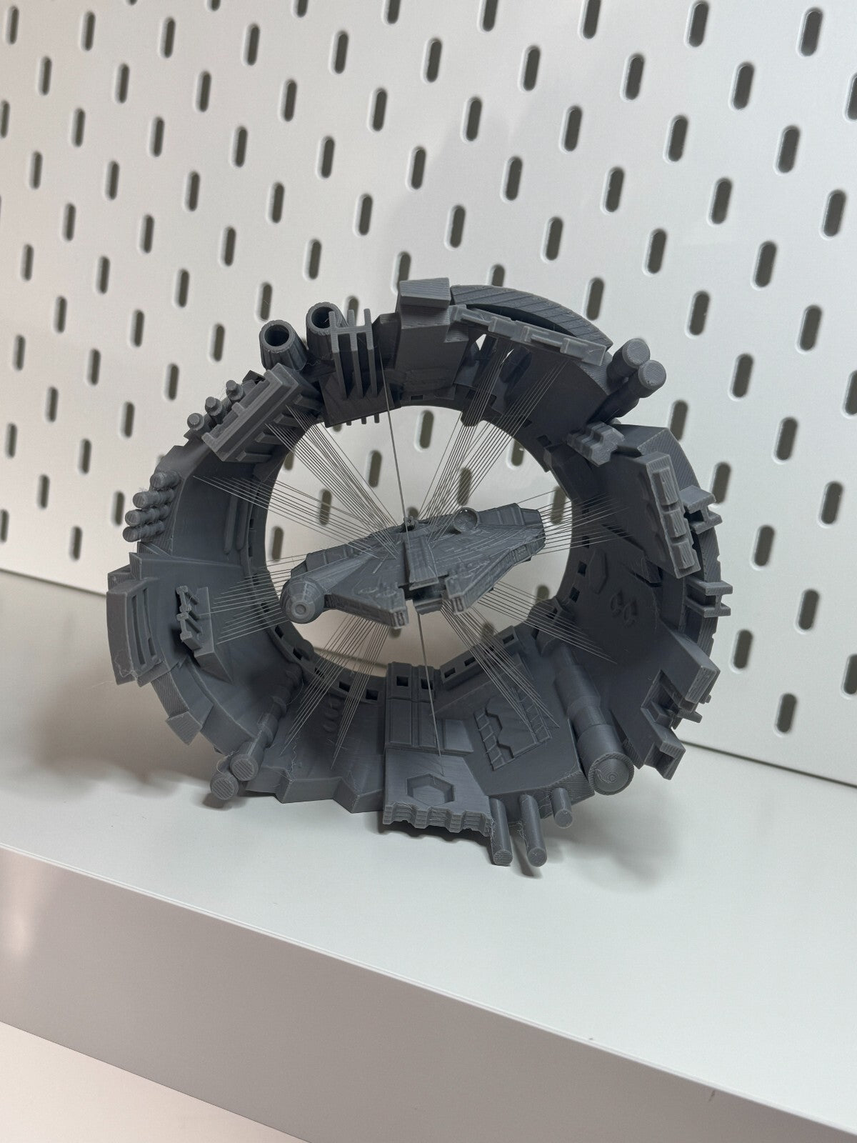 Suspended Millenium Falcon Diorama 3d Printed model