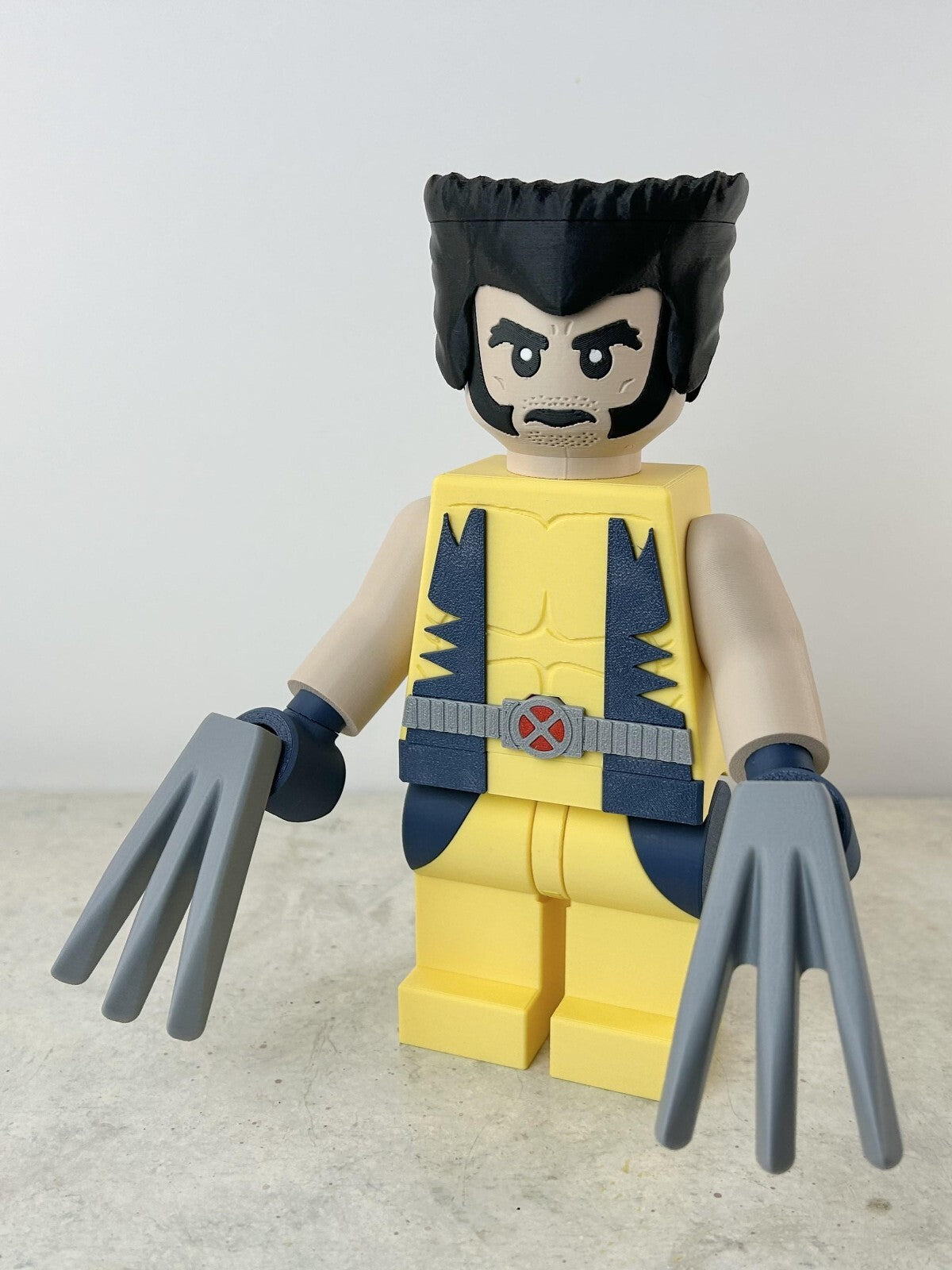 3D Printed. 9" Brick inspired Deluxe Wolverine Figure
