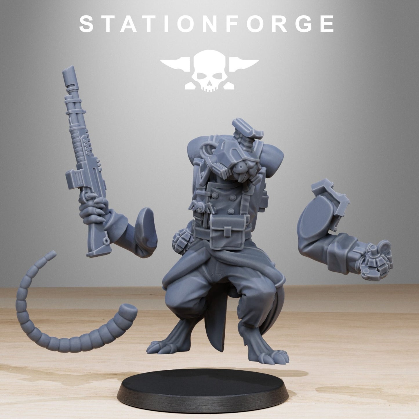 The Grim Guard Racticus from Station Forge 32mm