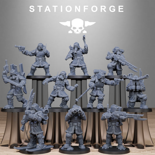 GrimGuard Frostwatch Patrol - Station Forge Wargaming Figures Inc Bases