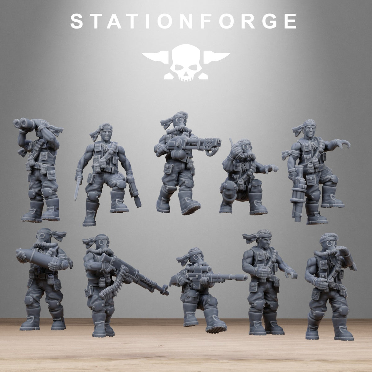 GrimGuard Jungle Fighters Triceratank 32mm From Station Forge | Free Post