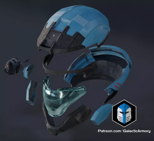 Halo Air Assault Helmet - 3D Printed Raw Kit