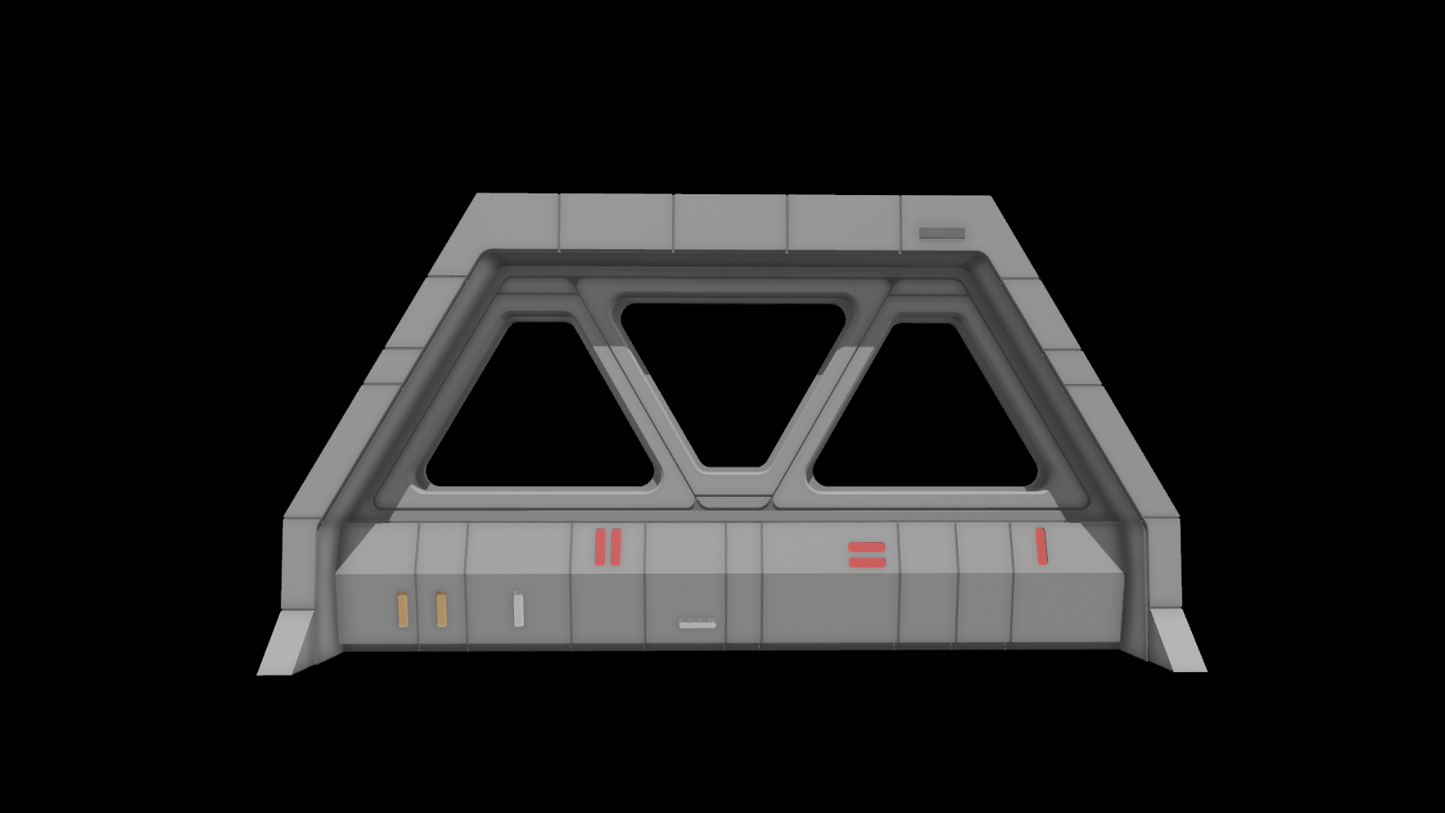 3D Printed Star Destroyer Bridge Window Diorama for 3.75" or 6 Star Wars Figures