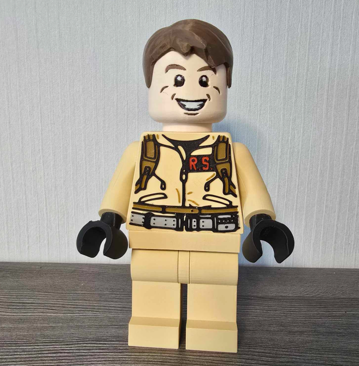 3D Printed. 9" brick inspired Deluxe Ghostbusters Ray Stantz figure