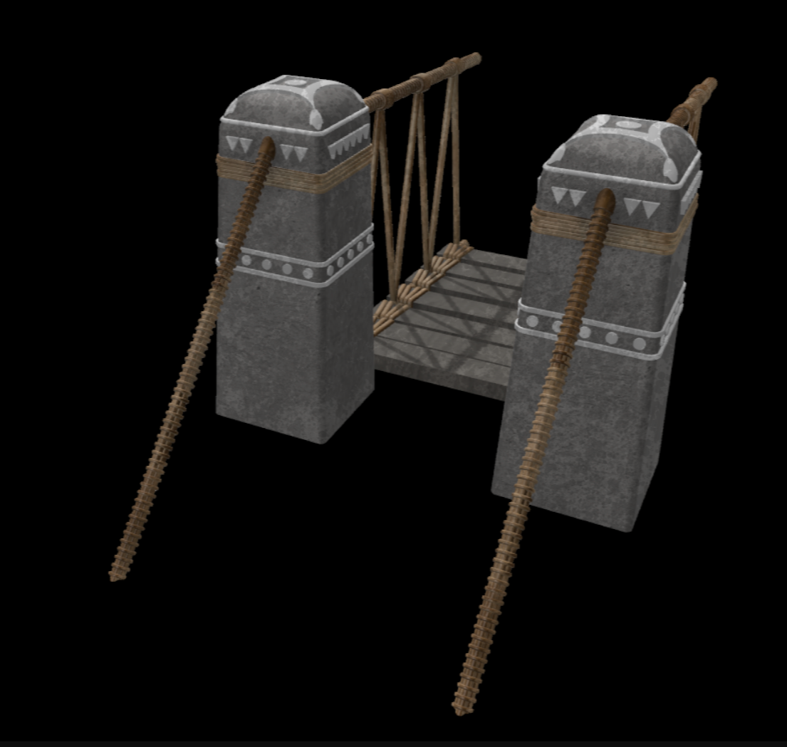 3D Printed Indiana Jones Temple of Doom Bridge Diorama for 3.75" Figures