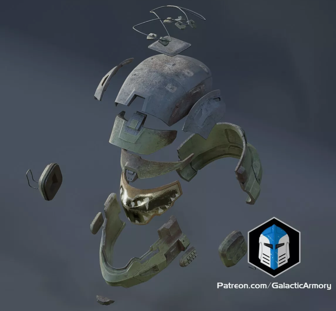 Halo Artaius Spartan Helmet - 3D Printed Kit