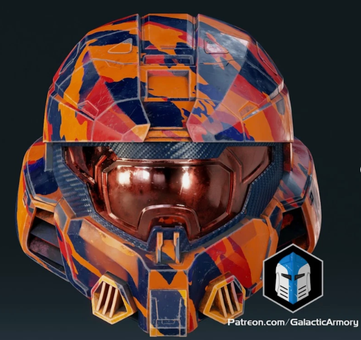 Halo Mark 7 spartan Helmet - 3D Printed Kit