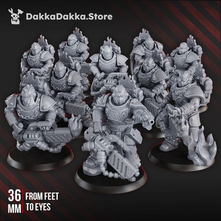 Ignisaurus Clan Team Ignitium (x10) From DakkaDakka Including Bases 28mm