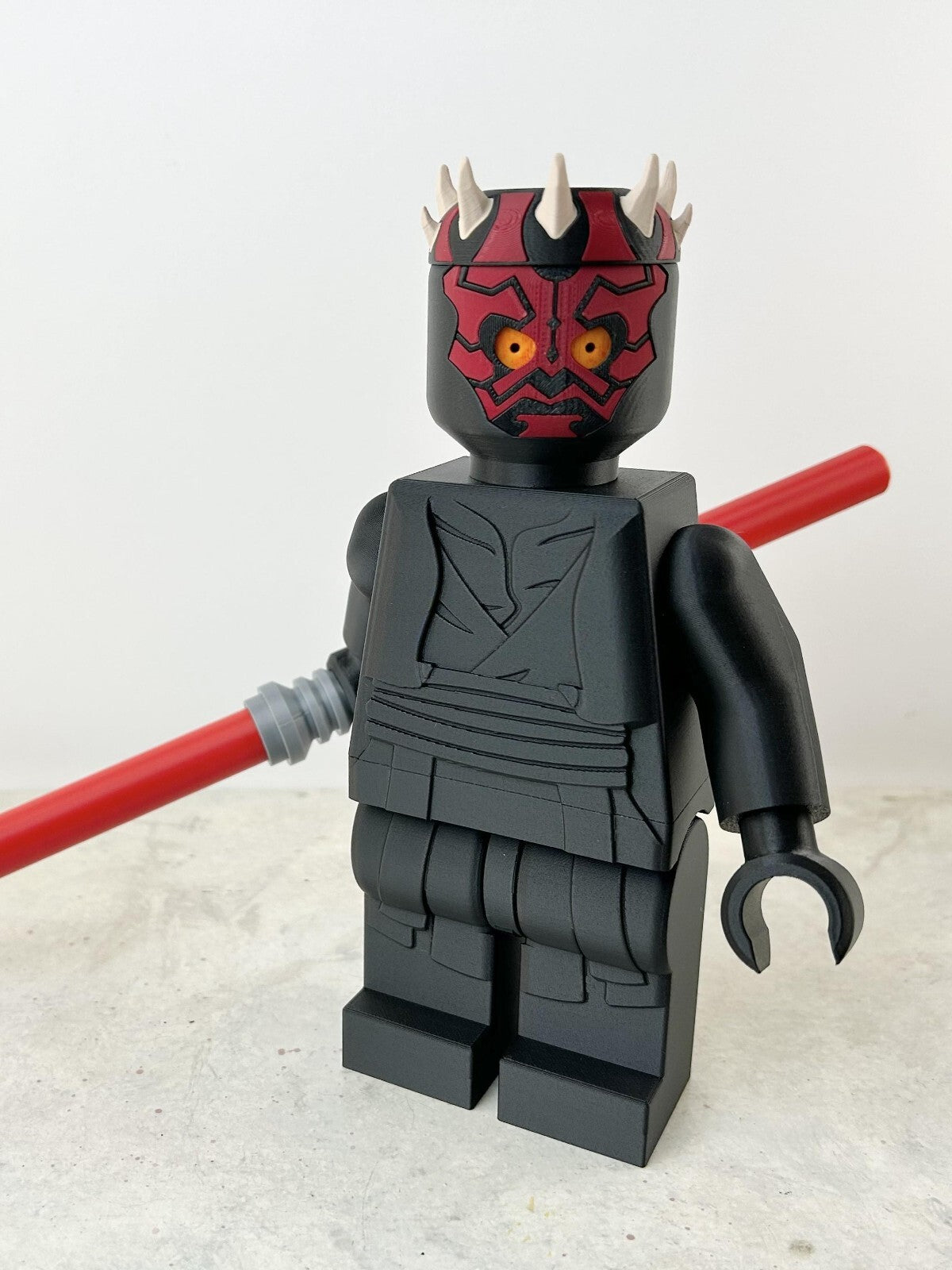 3D Printed. 9" Brick inspired Deluxe Darth Maul Figure