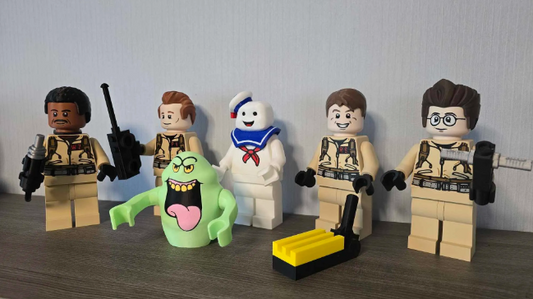Ghostbusters 3D Printed. 9" brick inspired Group Six figures + FREE ACCESSORIES