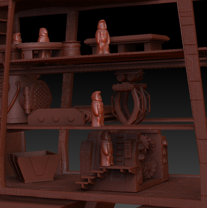 Star Wars 4FT 3D Printed Sandcrawler for 3.75 " Scale Figure Diorama
