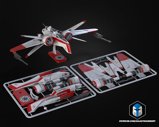 3d printed - STAR WARS  ARC 170 - kit card - full colour print