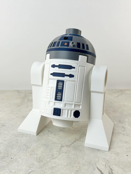 3D Printed. 9" Tall (Double Sized) Brick inspired Deluxe R2D2 Figure