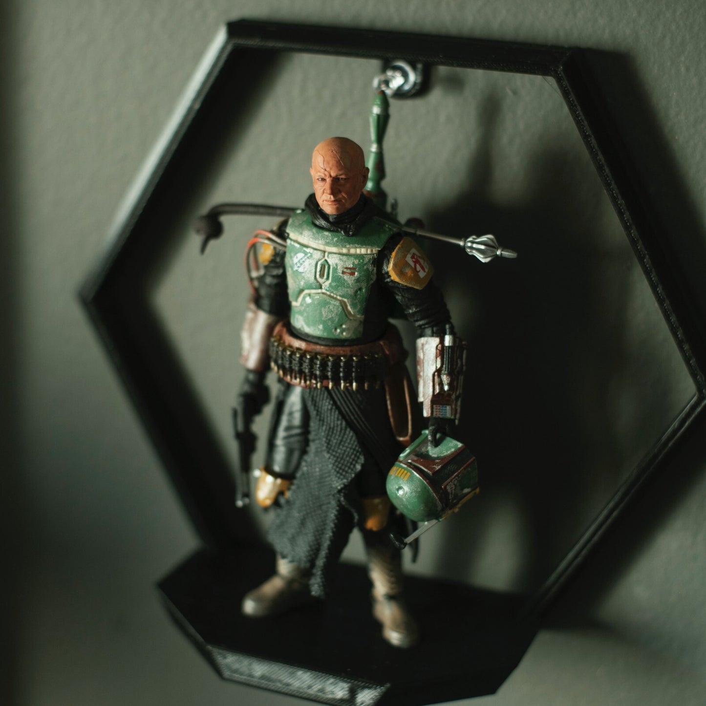 Star Wars Black Series figure Hex wall display hanger X2