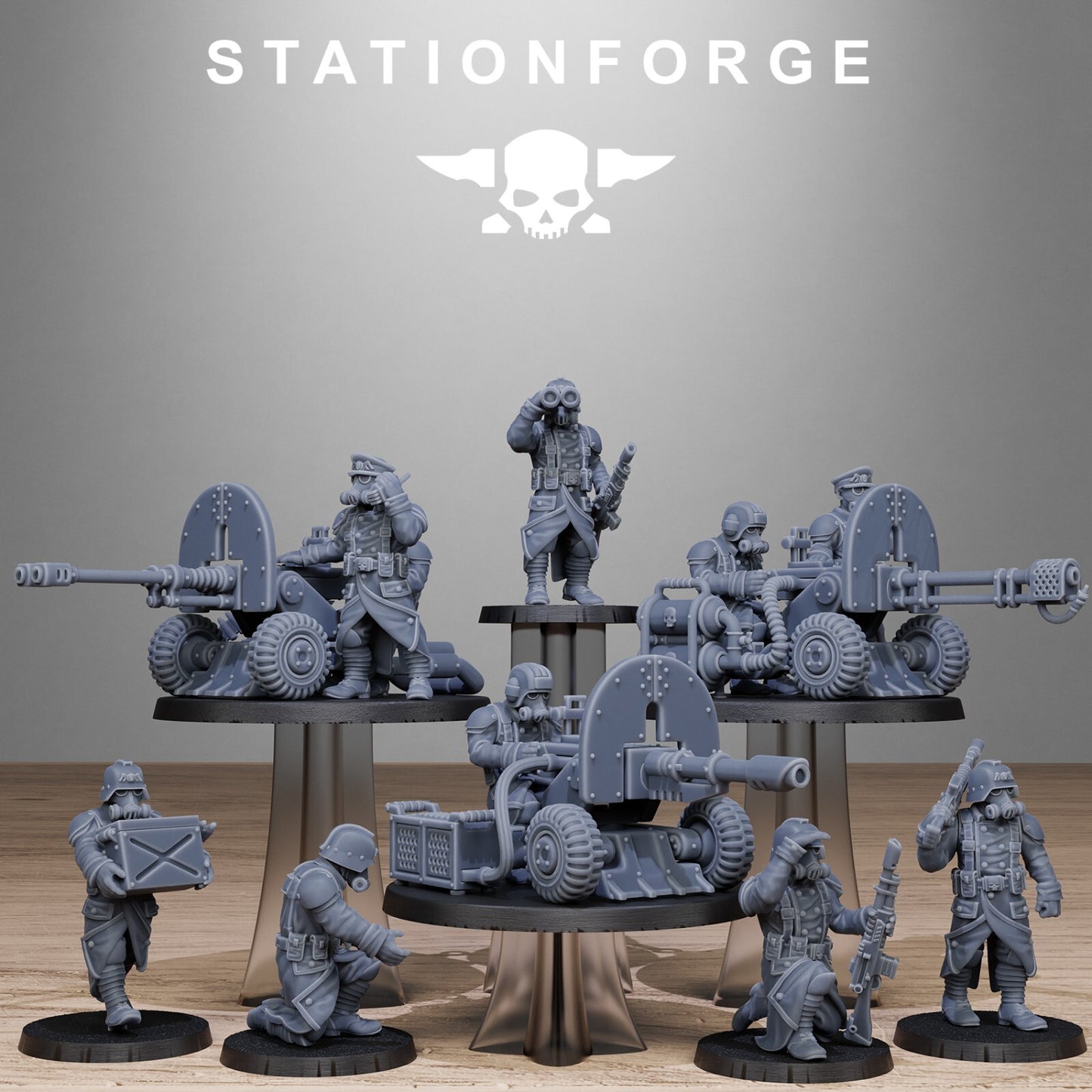 GrimGuard Battle Weapons From StationForge Inc Bases and Post